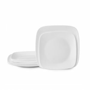 Corelle 	8 Piece Vivid White Salad and Dinner Plates Set